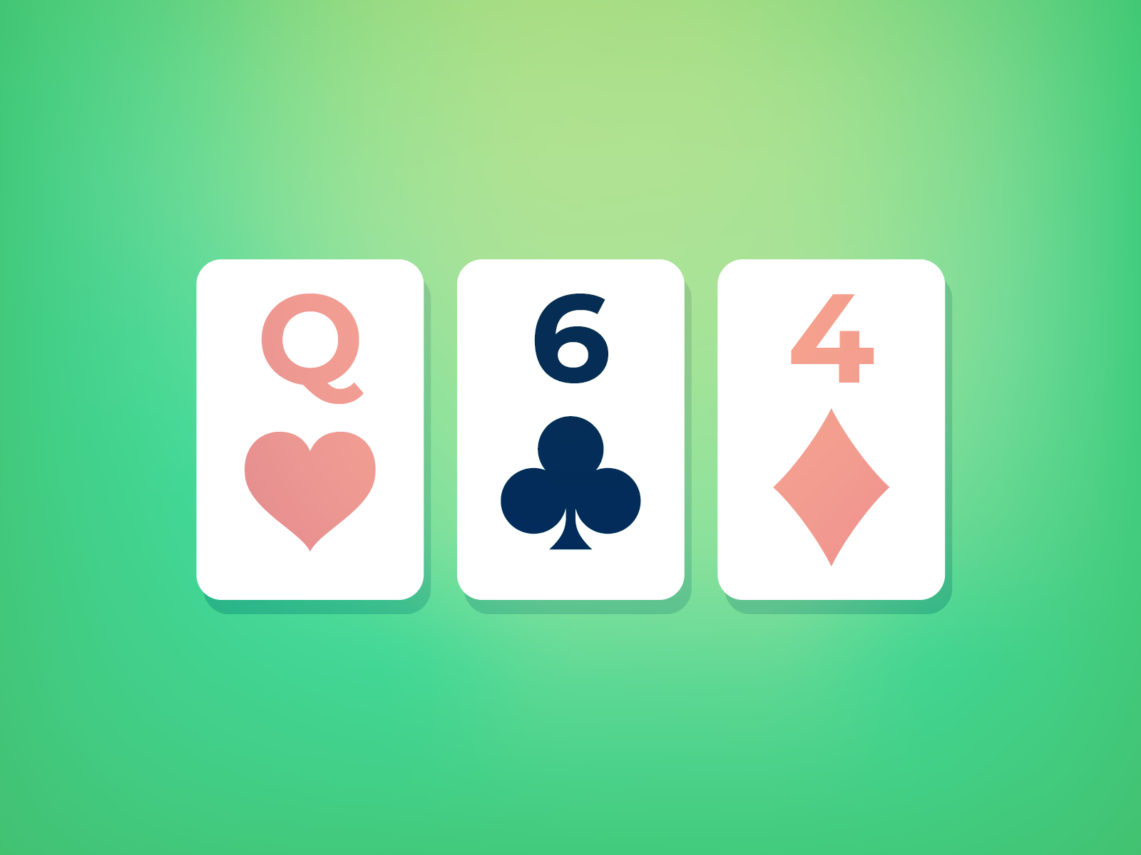 Q 6 4 in 3-card poker