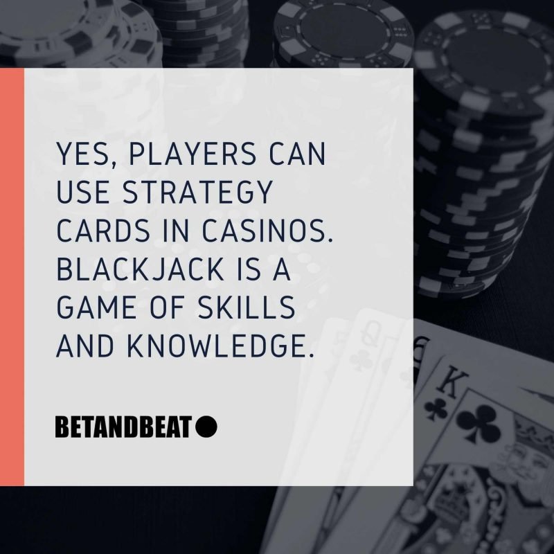 Is it ok to bring a blackjack strategy card to a casino?